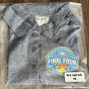 Women's Medium Blue 2025 NCAA Women’s Final Four Polo Shirt